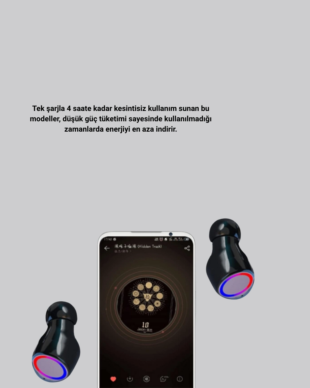 Şarj Kutulu Kablosuz Kulaklık Ergonomik Spor Seyahat Uyumlu Uzun Kullanım ( Lisinya )