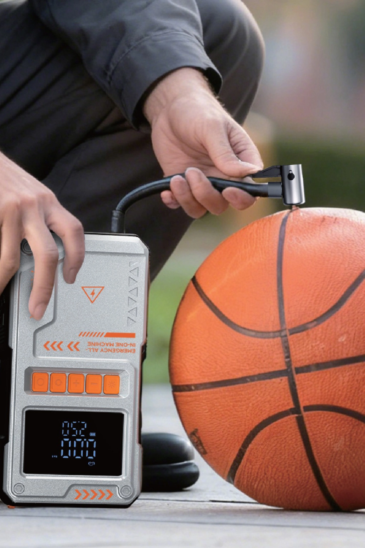 Şarjlı 10.000 Mah Akım Korumalı Taşınabilir Çanta Araç Akü Şarj Takviyeli Işıklı Hava Kompresörü Powerbankli ( Lisinya )