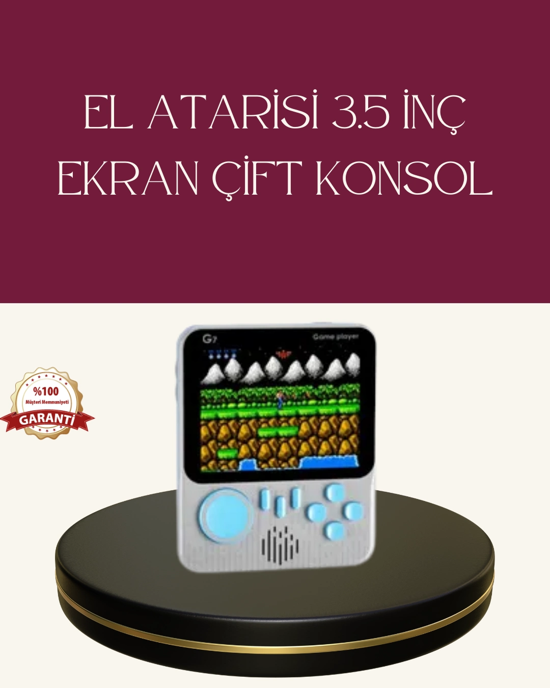 Şarjlı 3.5 İnç Retro Oyun Konsolu ( Lisinya ) Şarjlı 3.5 İnç Retro Oyun Konsolu ( Lisinya )