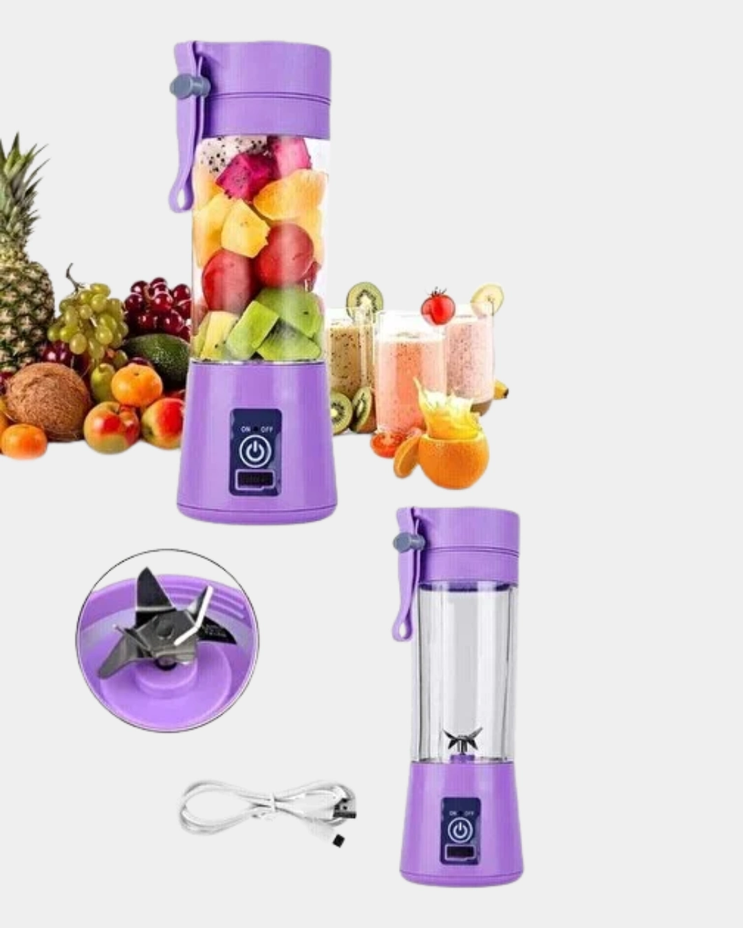 Şarjlı 380ml Portatif Smoothie Blender Usb Mini Shake Yapıcı ( Lisinya ) Şarjlı 380ml Portatif Smoothie Blender Usb Mini Shake Yapıcı ( Lisinya )