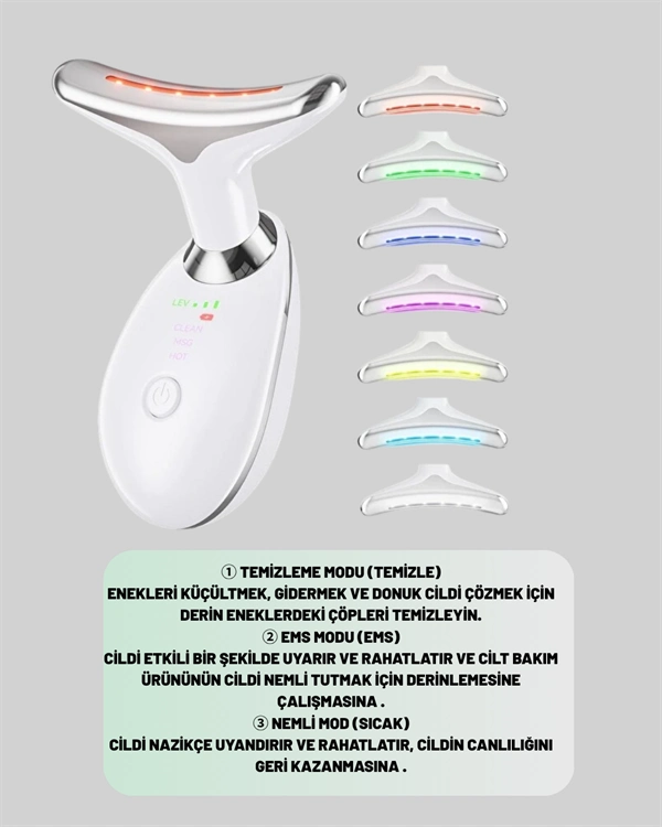 Şarjlı Akıllı Cilt Temizleme Ve Nemlendirme Cihazı – 500 Mah, Otomatik Kapanma Ve Ems Modlu ( Lisinya )