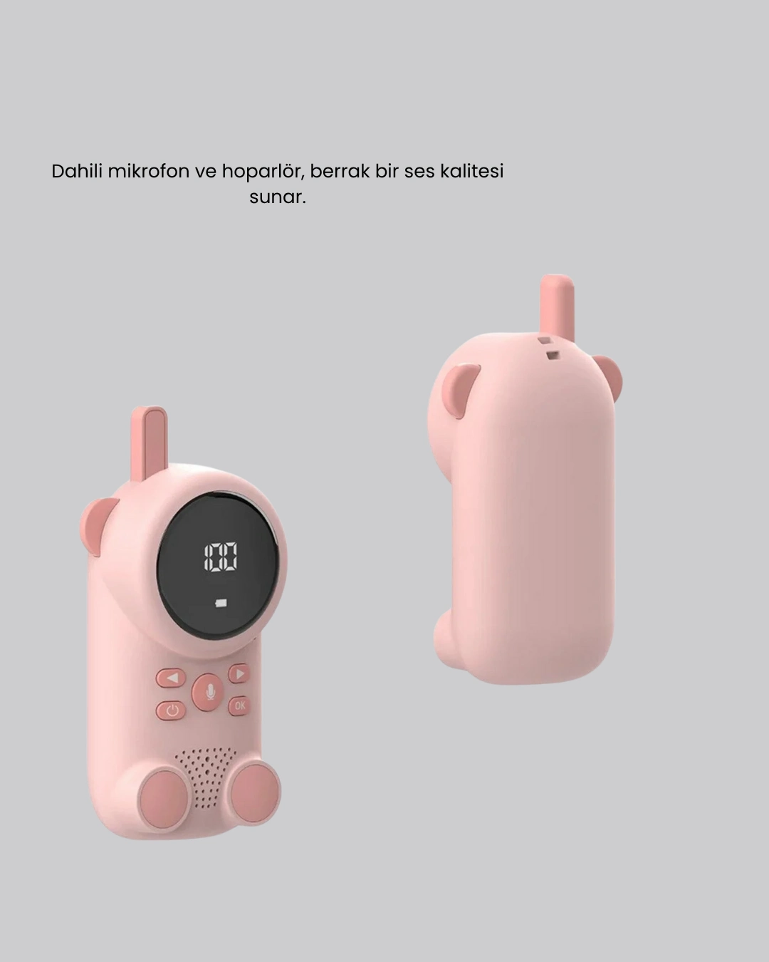 Şarjlı Bebek Telsizi Uzun Mesafe 22 Kanal Lcd Ekran Vox Modu 400 Mah ( Lisinya )