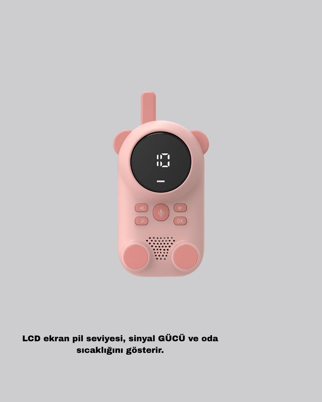 Şarjlı Bebek Telsizi Uzun Mesafe 22 Kanal Lcd Ekran Vox Modu 400 Mah ( Lisinya )