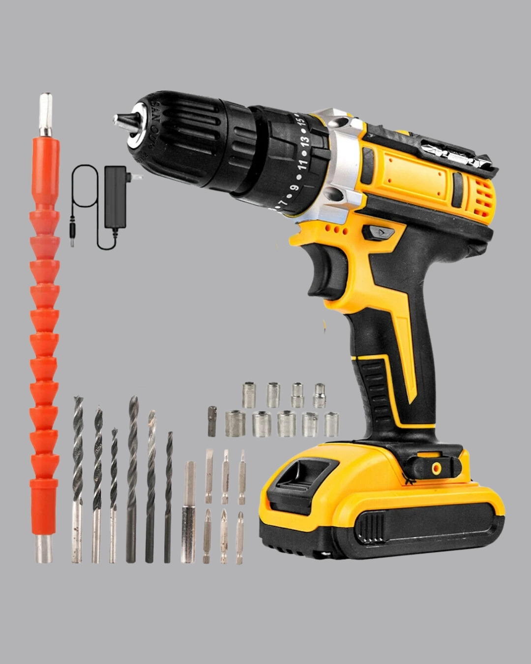 Şarjlı Darbeli Matkap Seti – 2 Bataryalı, 24w Güç, 24 Parça Aksesuar, Led Işıklı ( Lisinya )
