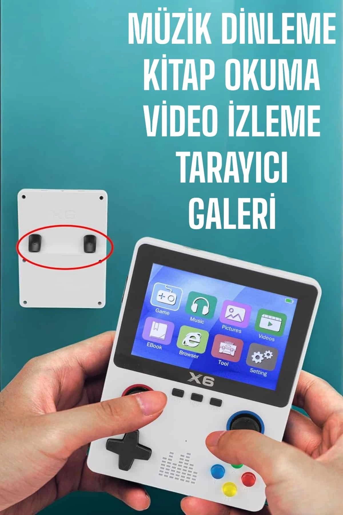 Şarjlı El Atarisi 3.5 İnç Ekran Kitap Okuma, Müzik Dinleme Ve Video İzleme ( Lisinya )
