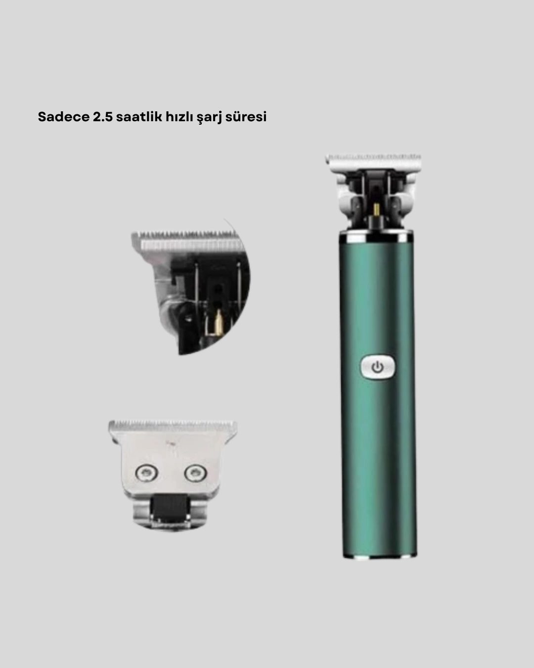 Şarjlı Erkek Tıraş Makinesi – 180 Dakika Pil Ömrü, 2.5 Saat Hızlı Şarj, Usb Ve Powerbank Uyumlu ( Lisinya )