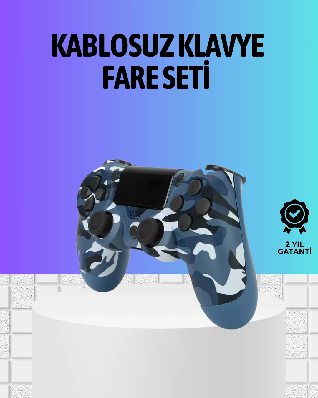 Şarjlı Kablosuz Ps4 Oyun Kolu Titreşimli Hassas Kontrol ( Lisinya )