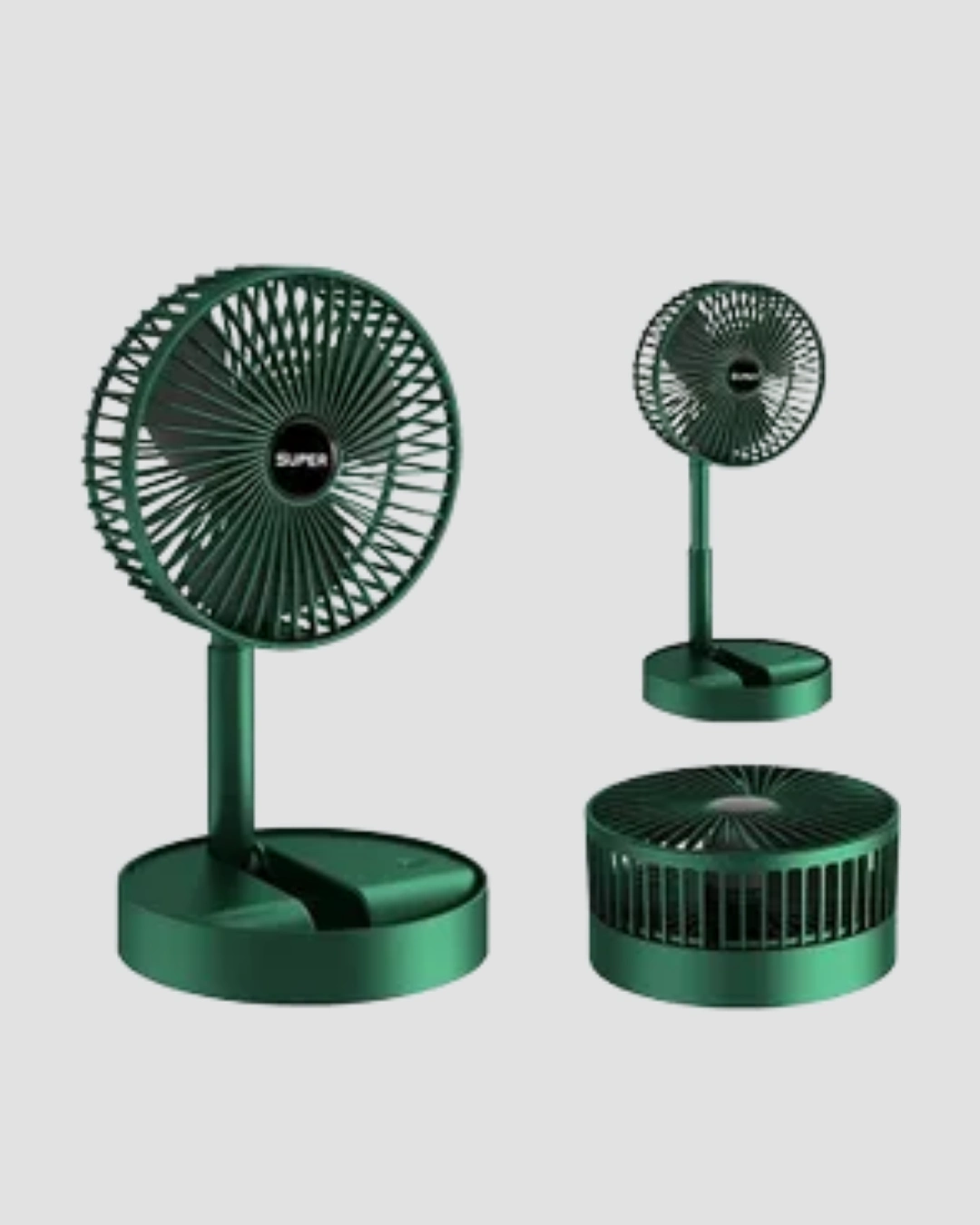 Şarjlı Katlanabilir Mini Fan – 3 Kademe Hız Ayarı, Taşınabilir Tasarım ( Lisinya )