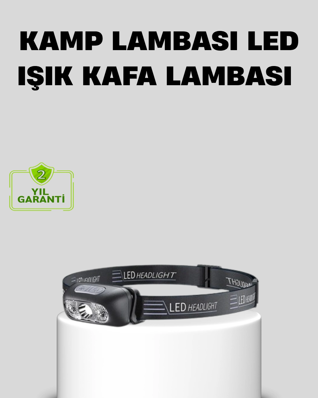 Şarjlı Led Kafa Feneri | 4 Modlu Akıllı Sensörlü Far | Su Geçirmez Ipx5 Kamp Ve Balıkçı Lambası ( Lisinya )