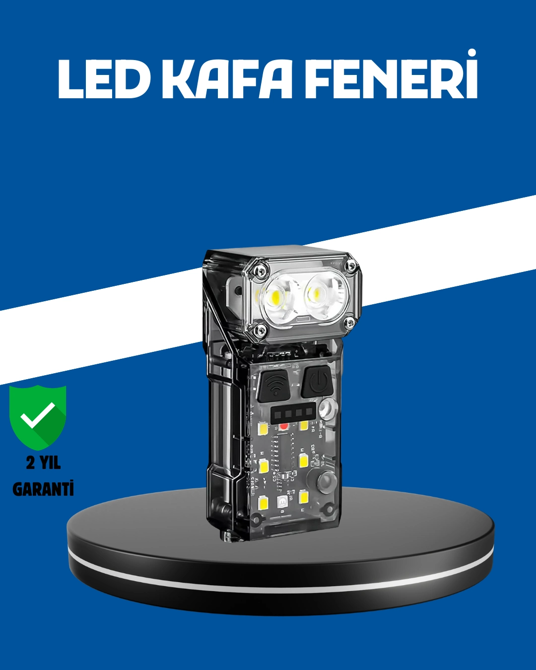 Şarjlı Led Kafa Lambası Manyetik Klipsli El Sensörlü Çok Fonksiyonlu ( Lisinya )