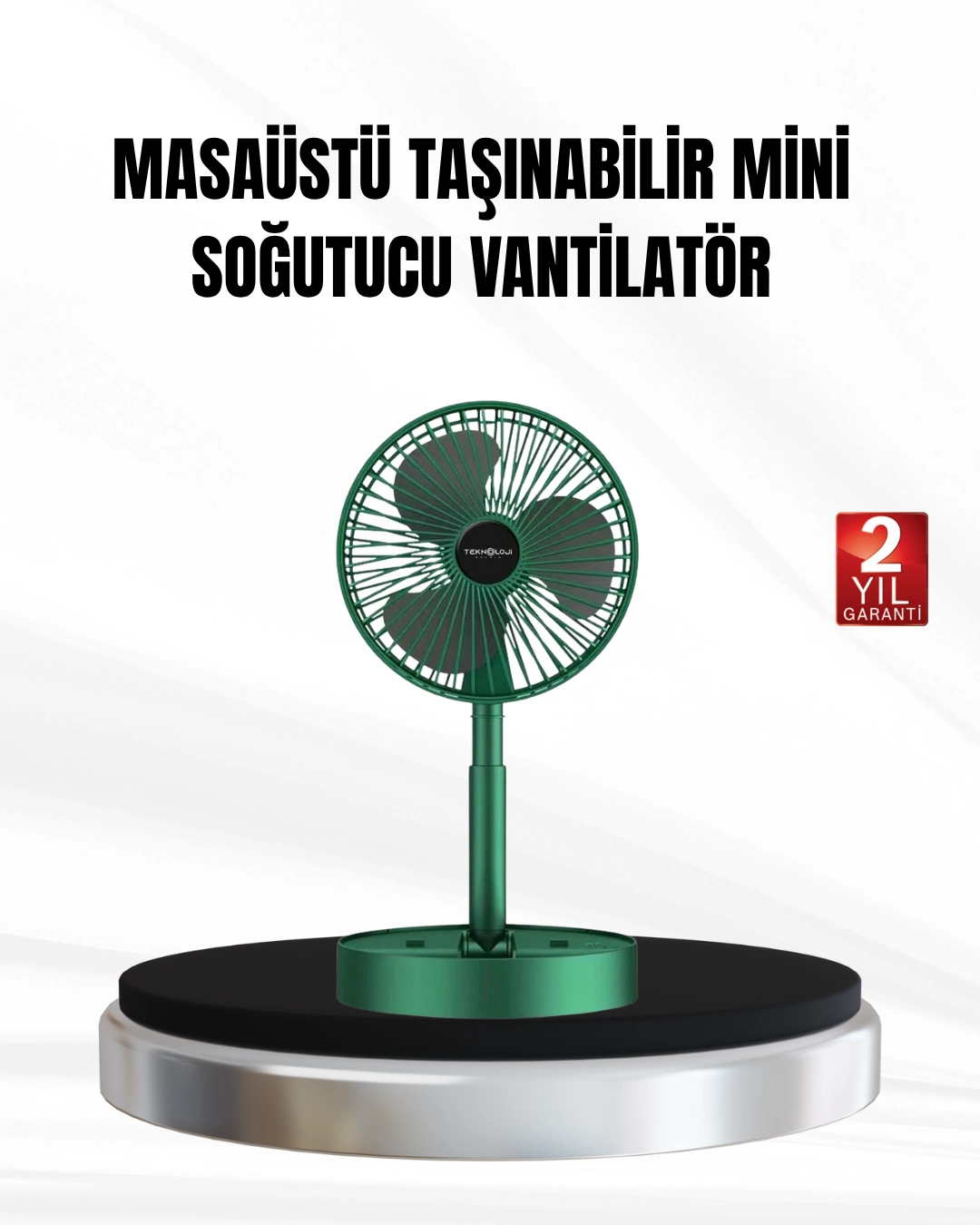 Şarjlı Mini Fan Katlanabilir 3 Hız Ayarlı Taşınabilir Tasarımlı ( Lisinya )