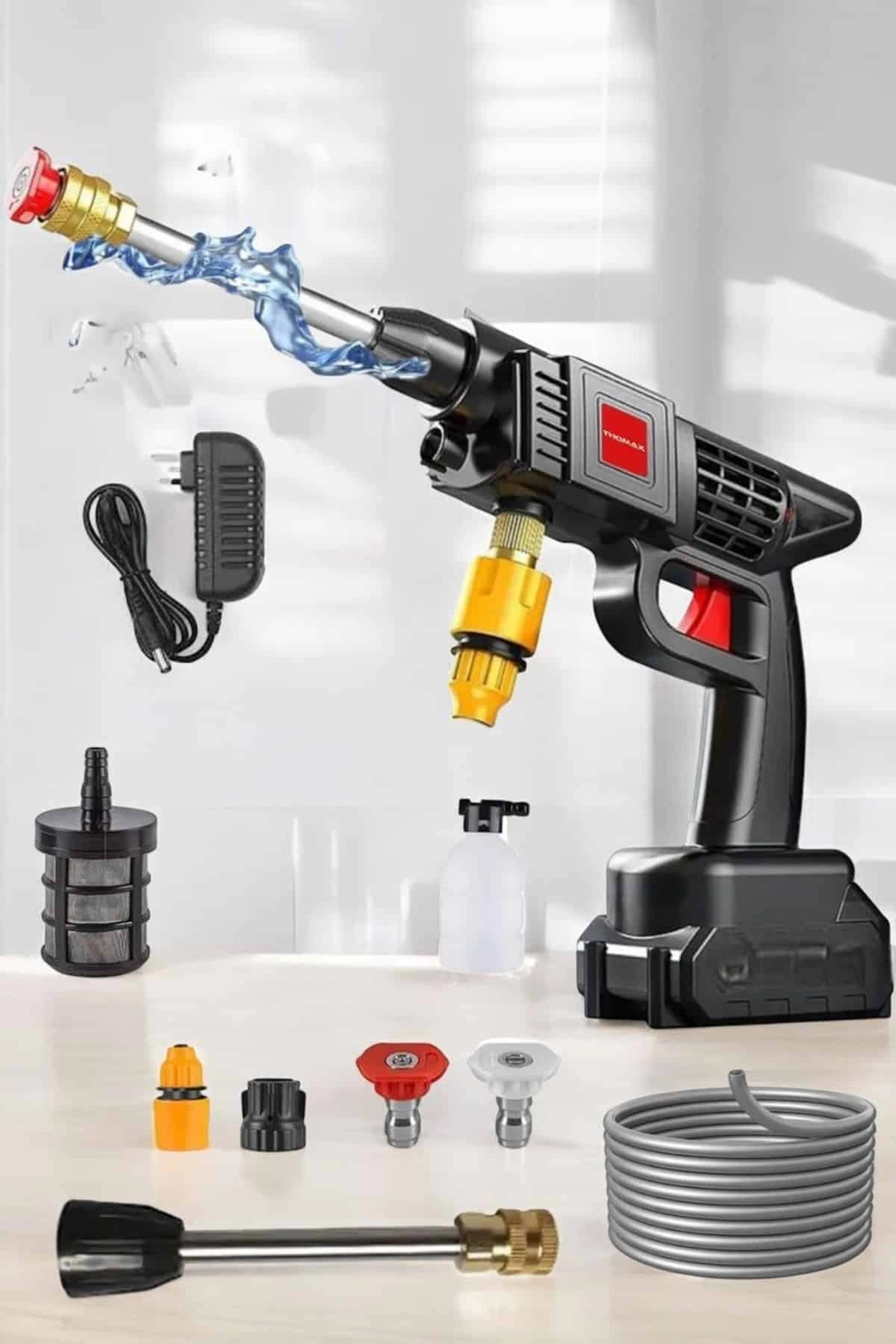 Şarjlı Oto Yıkama Tabancası Su Basınçlı Hazneli Bataryalı ( Lisinya ) Şarjlı Oto Yıkama Tabancası Su Basınçlı Hazneli Bataryalı ( Lisinya )