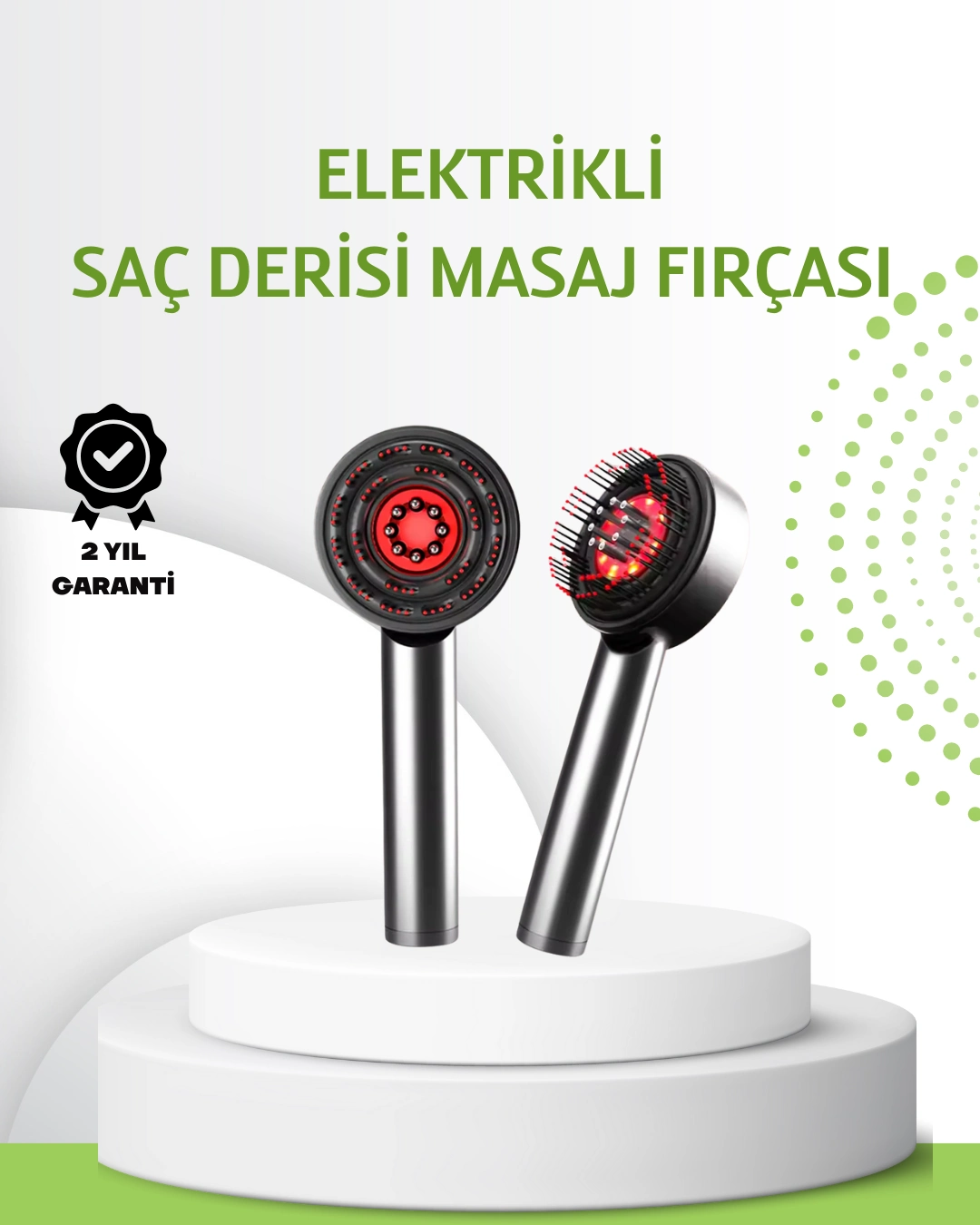 Şarjlı Saç Derisi Masaj Cihazı Kırmızı Işık Ve 3d Tarak Dişli ( Lisinya )