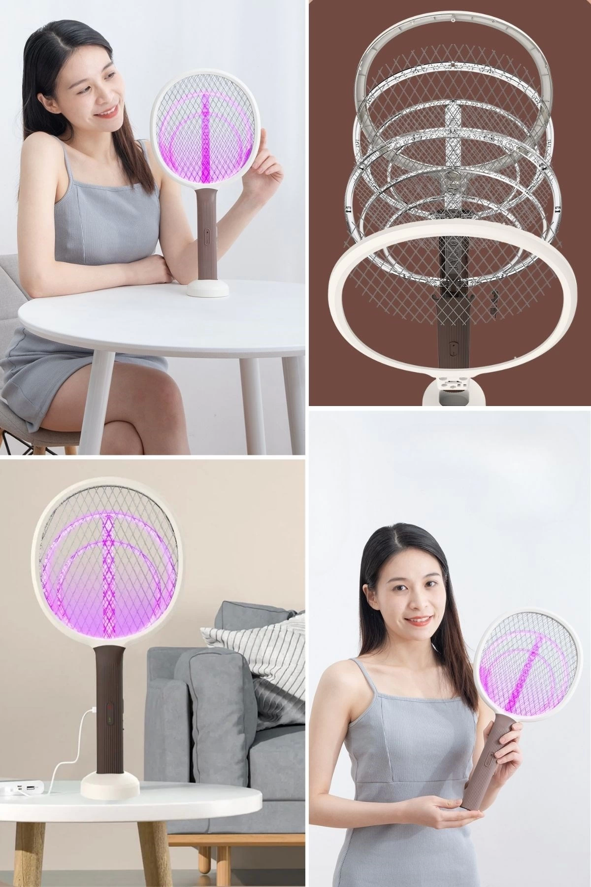 Şarjlı Sinek Öldürücü Masaüstü Standlı,mor Işık 43cm Sinek Kovucu Raket ( Lisinya ) Şarjlı Sinek Öldürücü Masaüstü Standlı,mor Işık 43cm Sinek Kovucu Raket ( Lisinya )