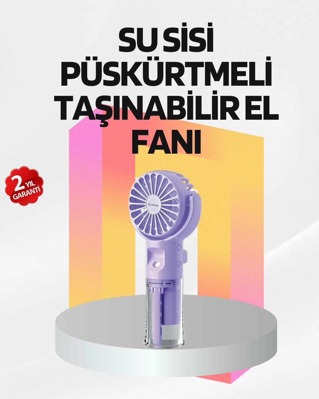 Şarjlı Su Buharlı El Vantilatörü – Taşınabilir Serinletici Fan ( Lisinya )