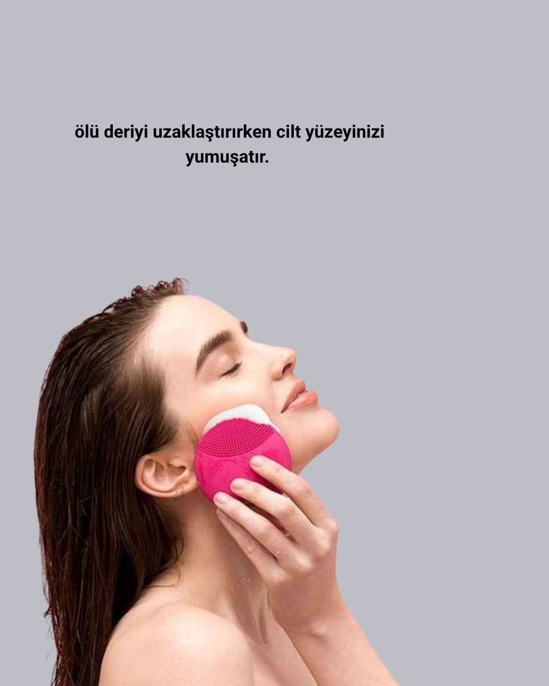 Şarjlı Su Geçirmez Yüz Temizleme Ve Masaj Aleti – 3 Fonksiyonlu ( Lisinya )