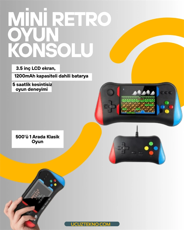 Şarjlı Taşınabilir Oyun Konsolu – X7m Retro Game Box ( Lisinya )
