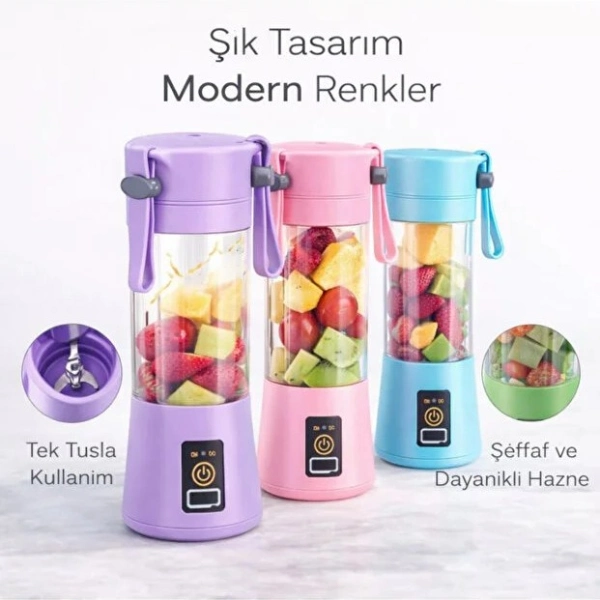 Şarjlı Taşınabilir Smoothie Blender ( Lisinya ) Şarjlı Taşınabilir Smoothie Blender ( Lisinya )