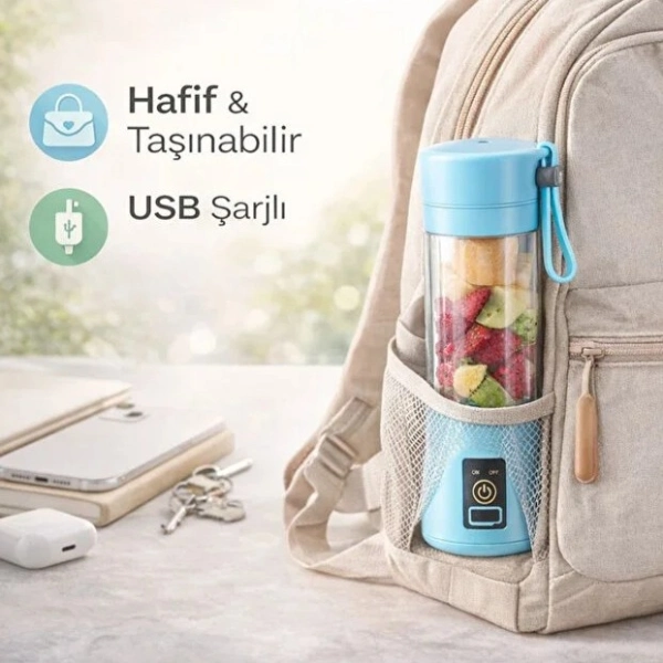 Şarjlı Taşınabilir Smoothie Blender ( Lisinya ) Şarjlı Taşınabilir Smoothie Blender ( Lisinya )