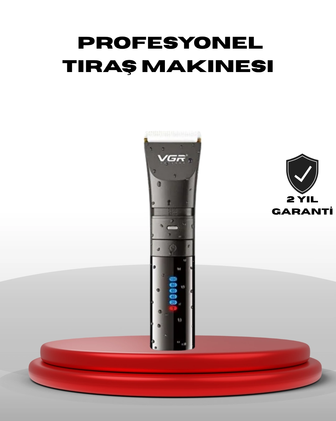 Şarjlı Tıraş Makinesi – Dijital Ekranlı, Ipx7 Su Geçirmez, Titanyum Bıçaklı ( Lisinya )