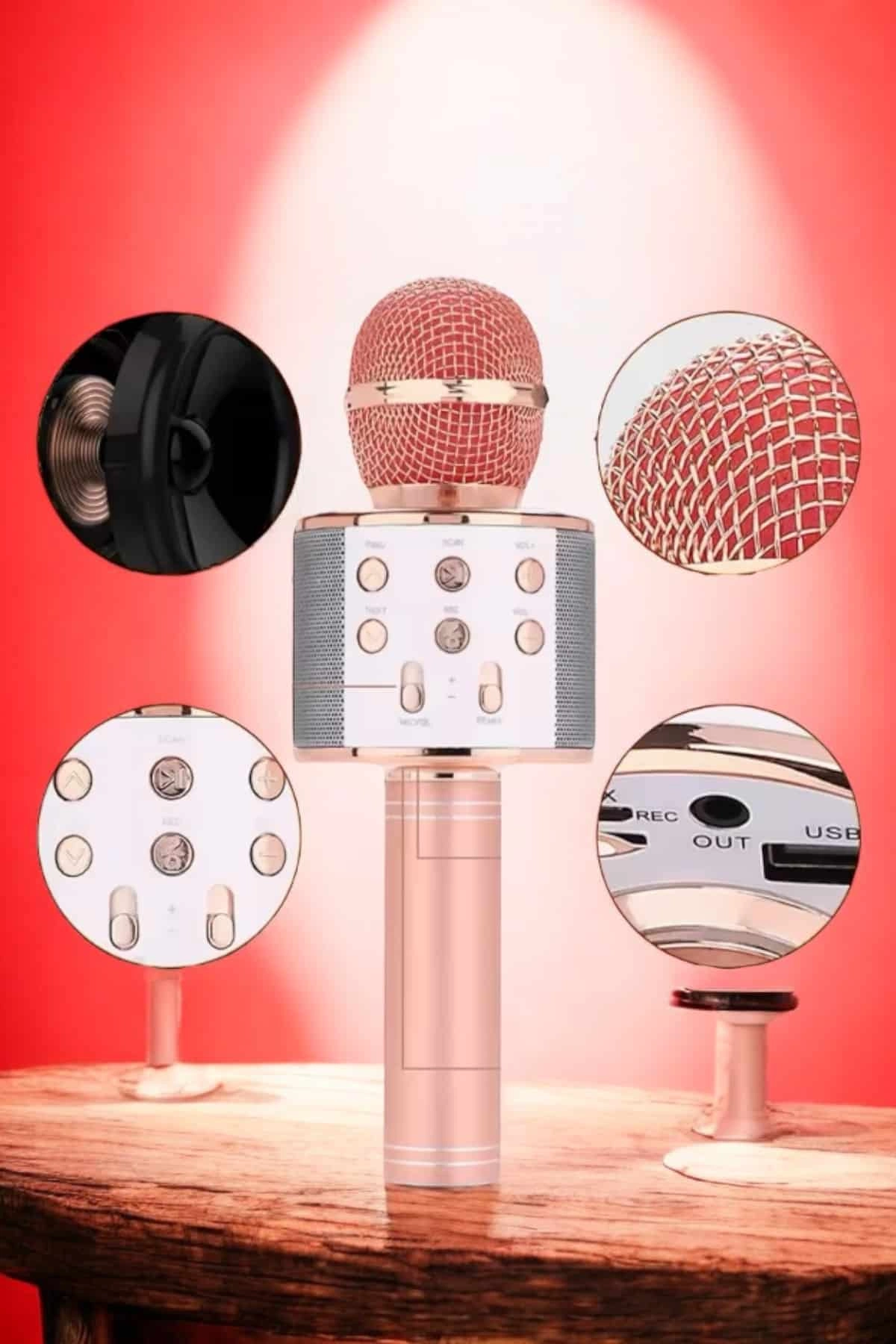 Şarjlı Ve Uzun Pil Ömürlü Karaoke Mikrofon Usb Bellek Destekli, Profesyonel Ses ( Lisinya ) Şarjlı Ve Uzun Pil Ömürlü Karaoke Mikrofon Usb Bellek Destekli, Profesyonel Ses ( Lisinya )