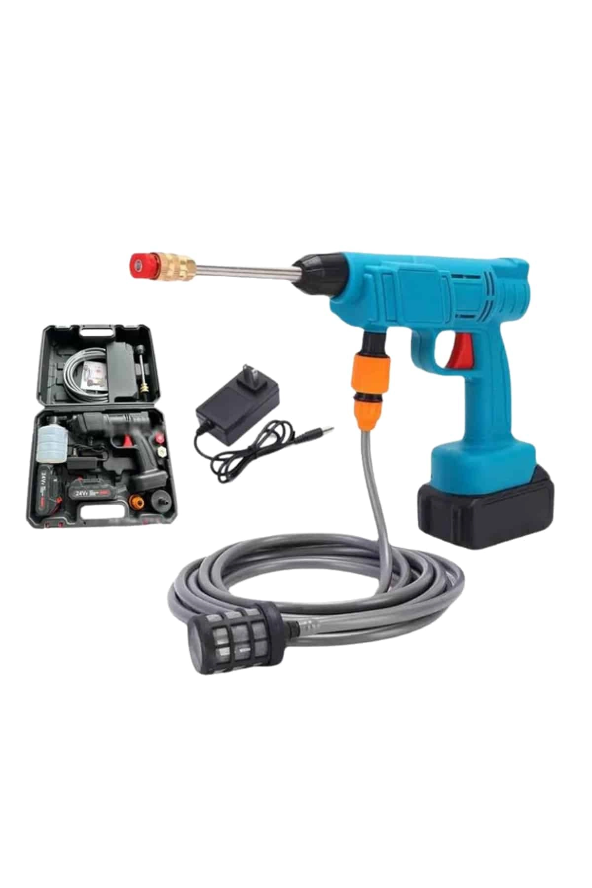 Şarjlı Ve Yüksek Basınçlı Oto Yıkama Makinesi Ve Sulama Tabancası Bahçe Yıkama Makinesi ( Lisinya )