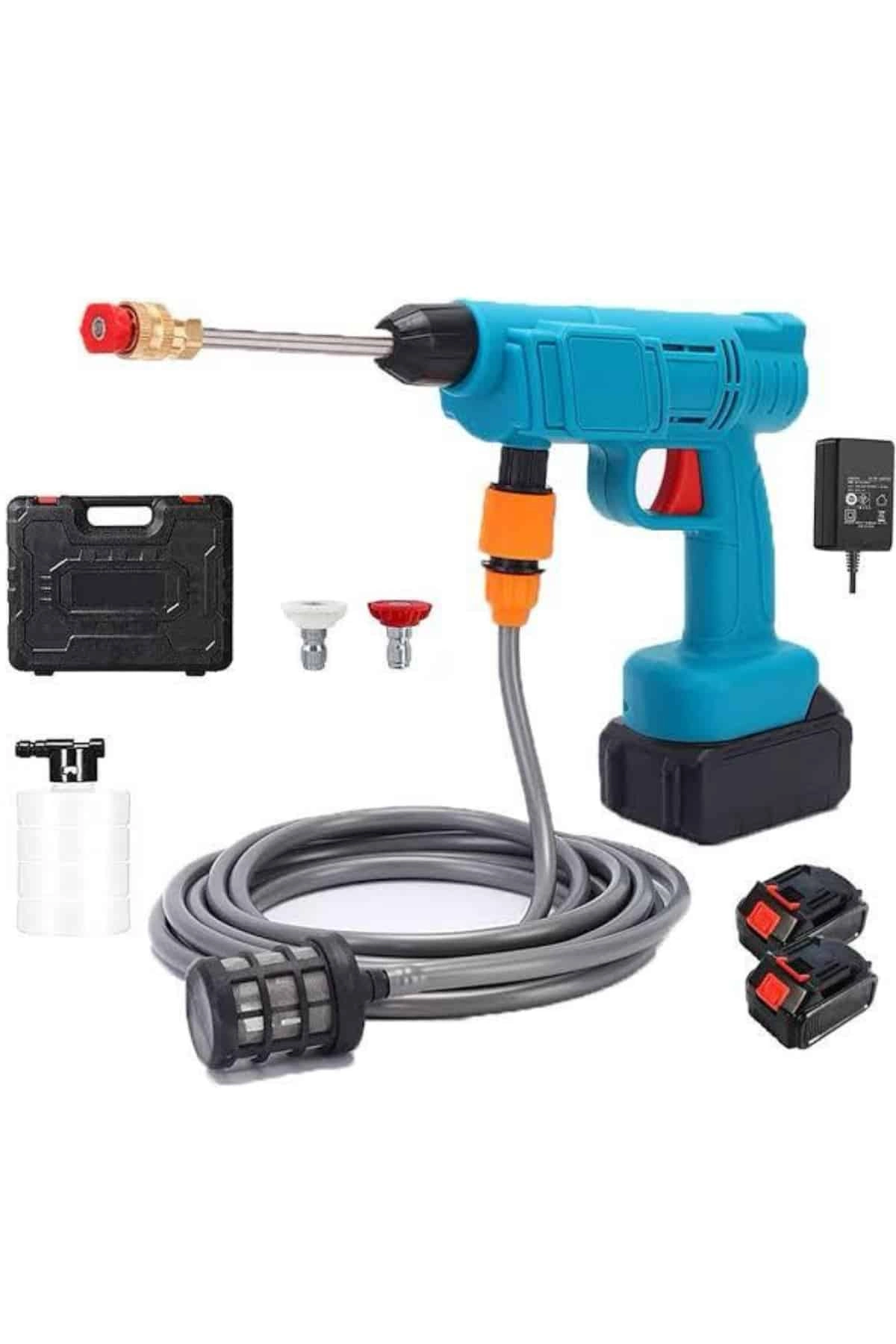 Şarjlı Ve Yüksek Basınçlı Oto Yıkama Makinesi Ve Sulama Tabancası Bahçe Yıkama Makinesi ( Lisinya )