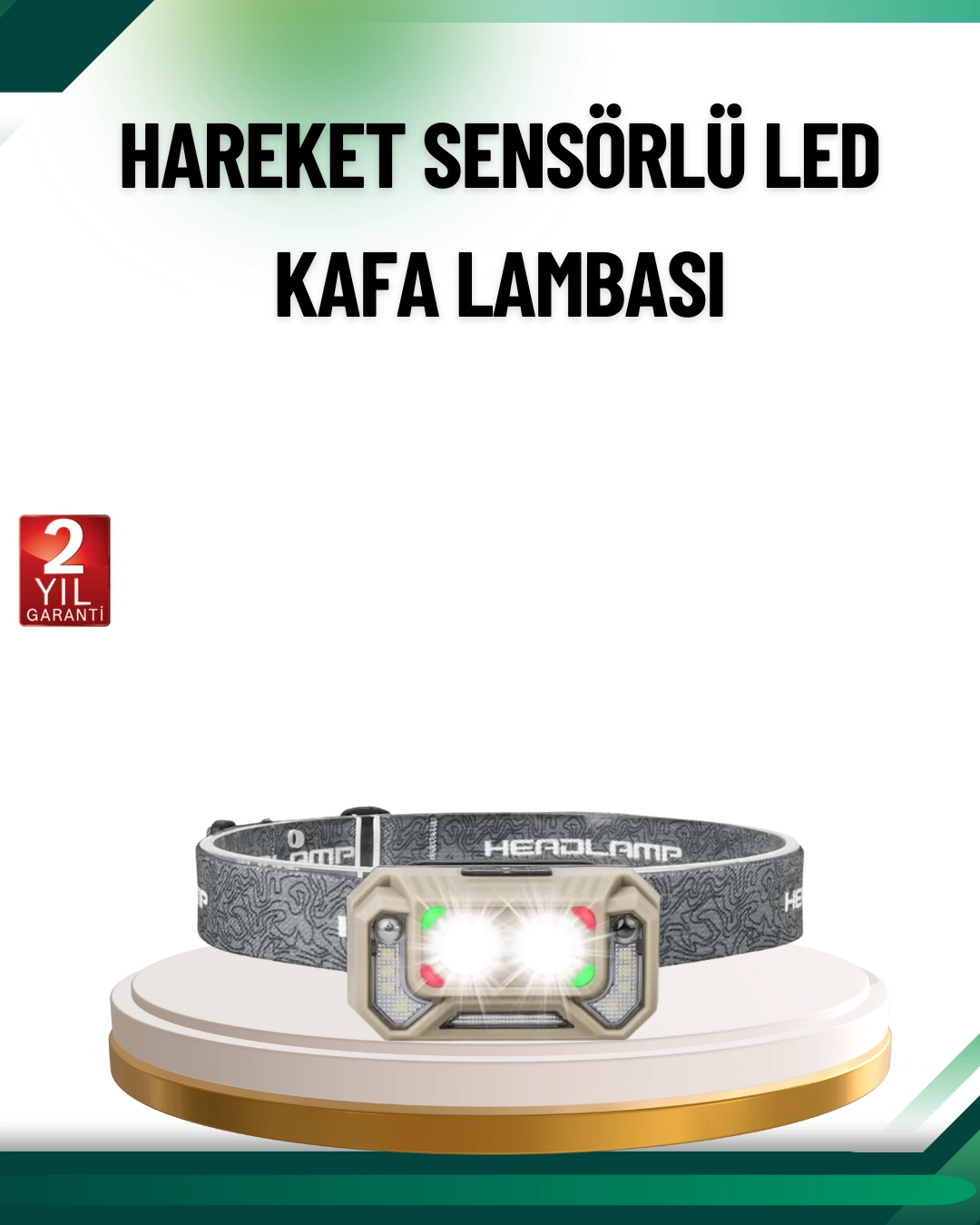 Şarjlı Wave Sensörlü Led Kafa Feneri Outdoor Kullanım ( Lisinya )