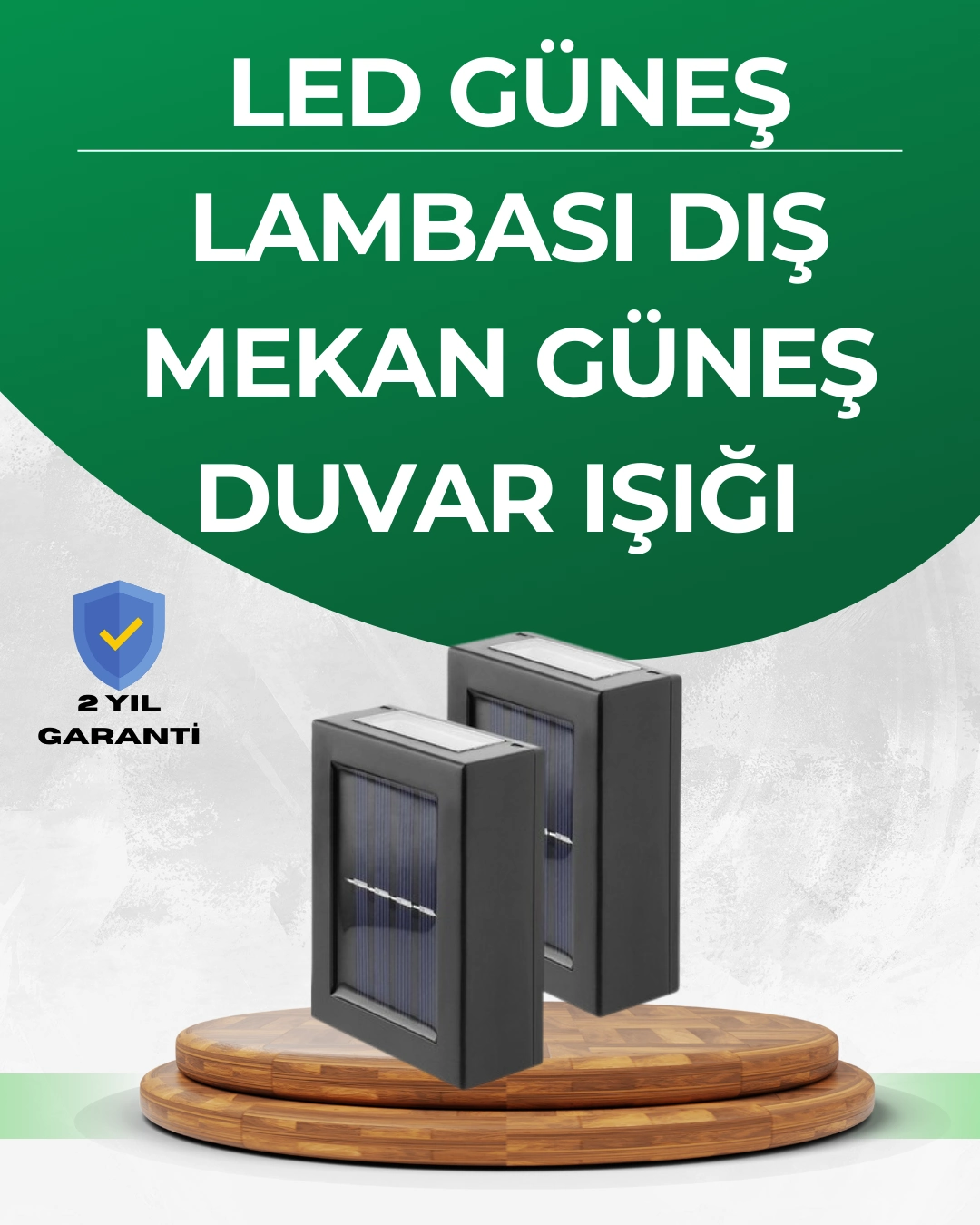 Şeffaf Abajurlu Duvar Tipi Solar Işık ( Lisinya )