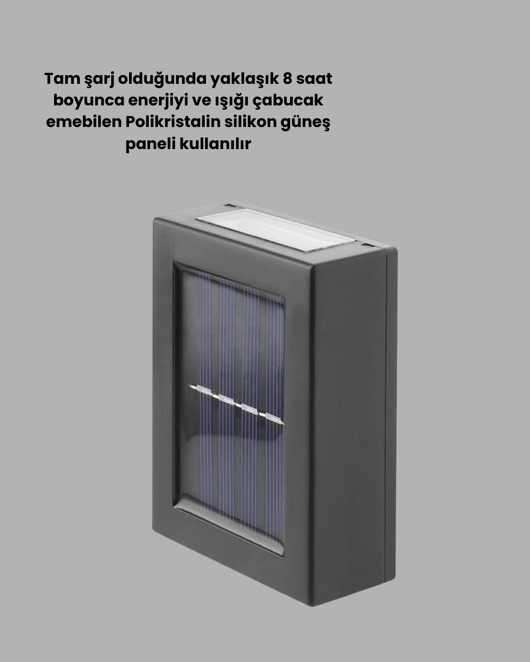 Şeffaf Abajurlu Duvar Tipi Solar Işık ( Lisinya )