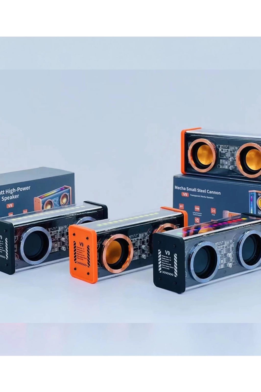Şeffaf Mecha Müzik Tws Stereo Rgb İşıklı Hoparlör Kablosuz Bluetooth 5.0 Taşınabilir Hoparlör V9 ( Lisinya ) Şeffaf Mecha Müzik Tws Stereo Rgb İşıklı Hoparlör Kablosuz Bluetooth 5.0 Taşınabilir Hoparlör V9 ( Lisinya )