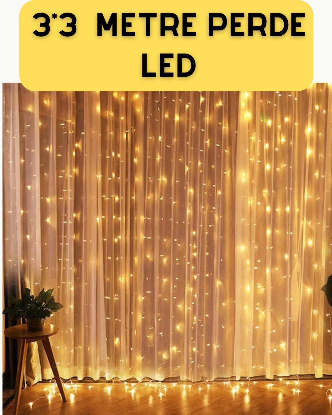 Şelale Tasarımlı Perde Led – Düğün Ve Özel Gün Işıkları ( Lisinya )