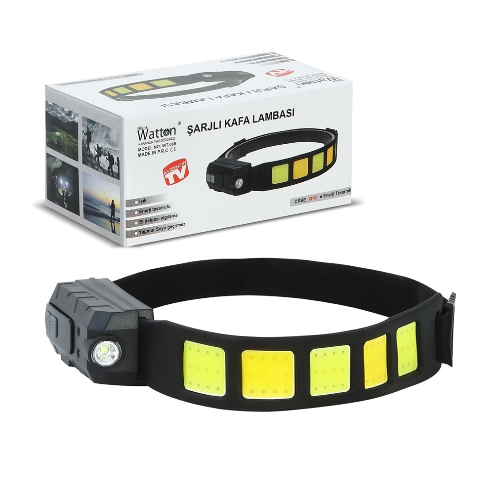 Sensörlü Cob Xpg Led Kafa Lambası  Wt-066 ( Lisinya )