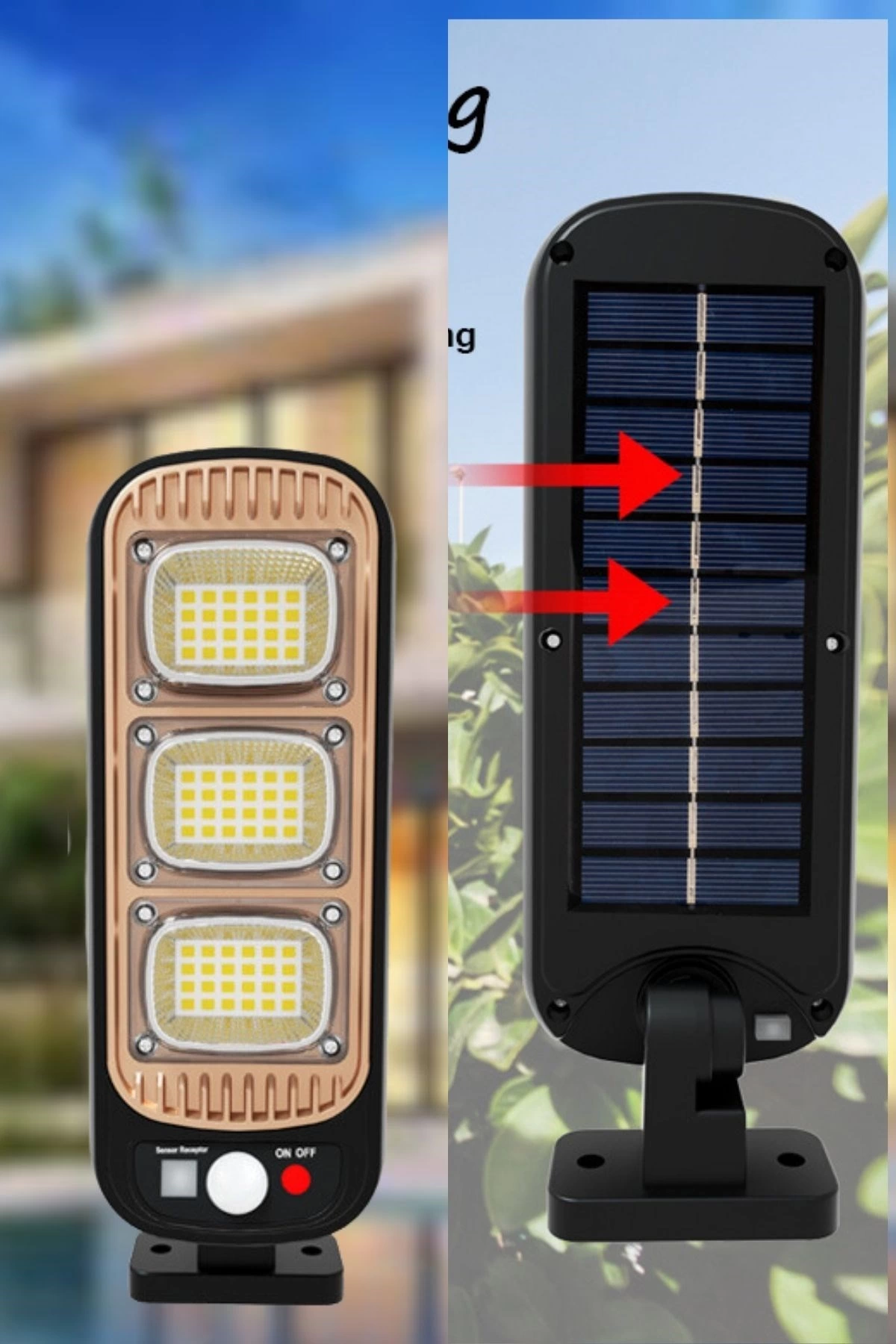 Sensörlü Güneş Enerjisi İle Şarj Olabilen Duvara Monte Solar Aydınlatma Gl-84069 ( Lisinya ) Sensörlü Güneş Enerjisi İle Şarj Olabilen Duvara Monte Solar Aydınlatma Gl-84069 ( Lisinya )