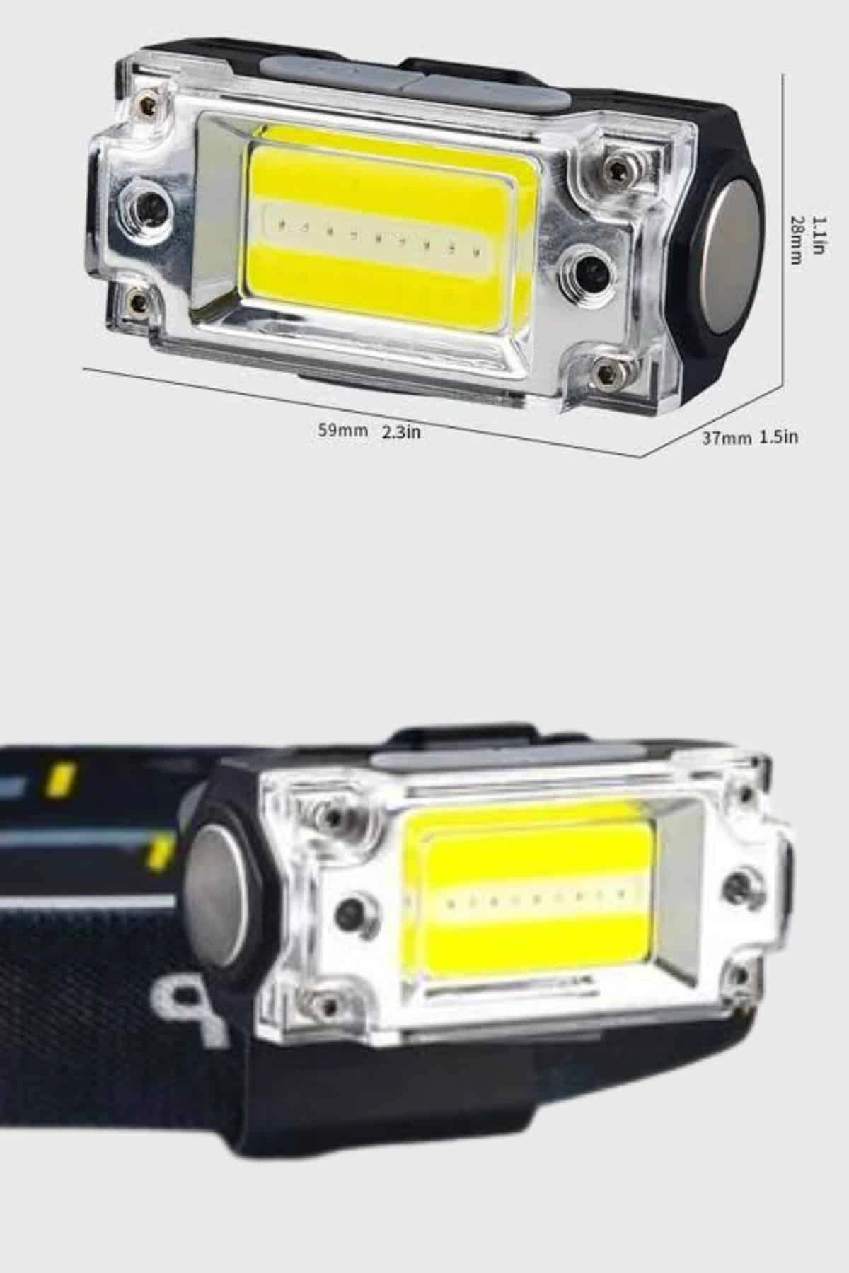 Sensörlü Kamp Lambası Ayarlanabilir Kafa Lambası Kafa Bantlı ( Lisinya )