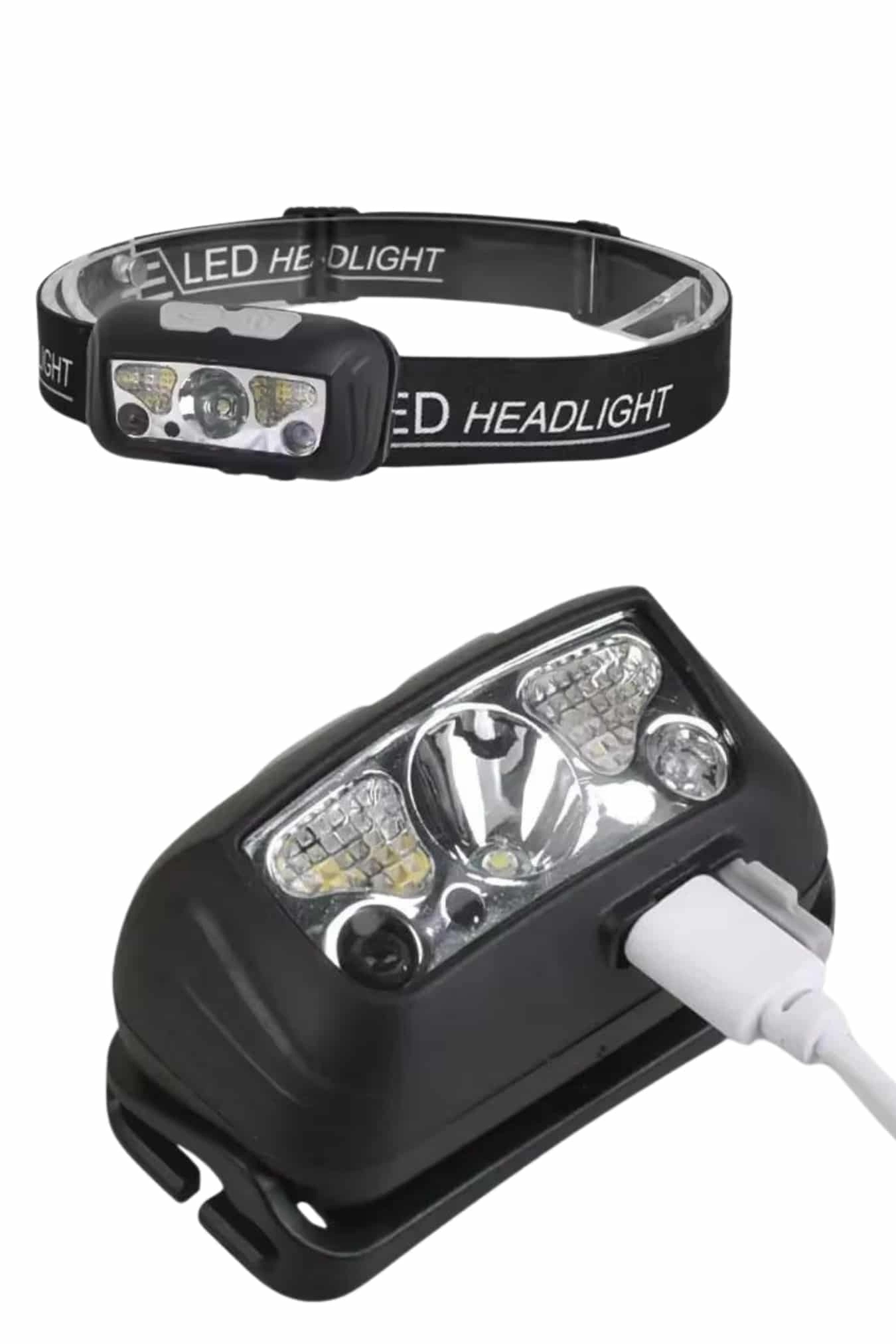 Sensörlü Şarjlı Type-c Şarj Işıklı Kafa Lambası Kamp Lambası ( Lisinya )