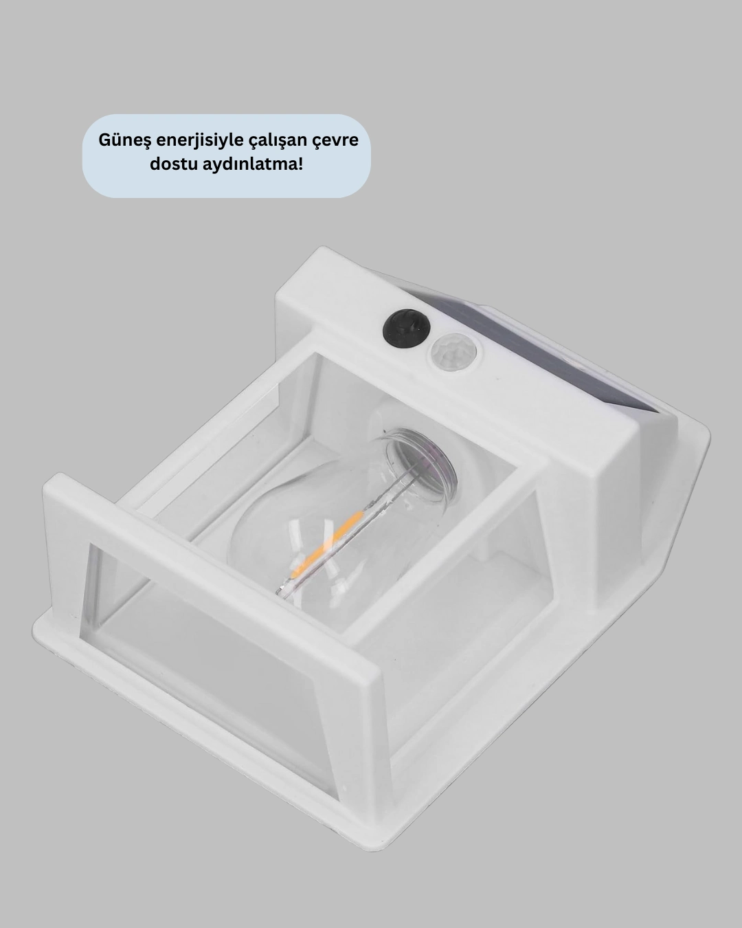 Sensörlü Solar Led Dış Duvar Aydınlatma ( Lisinya )