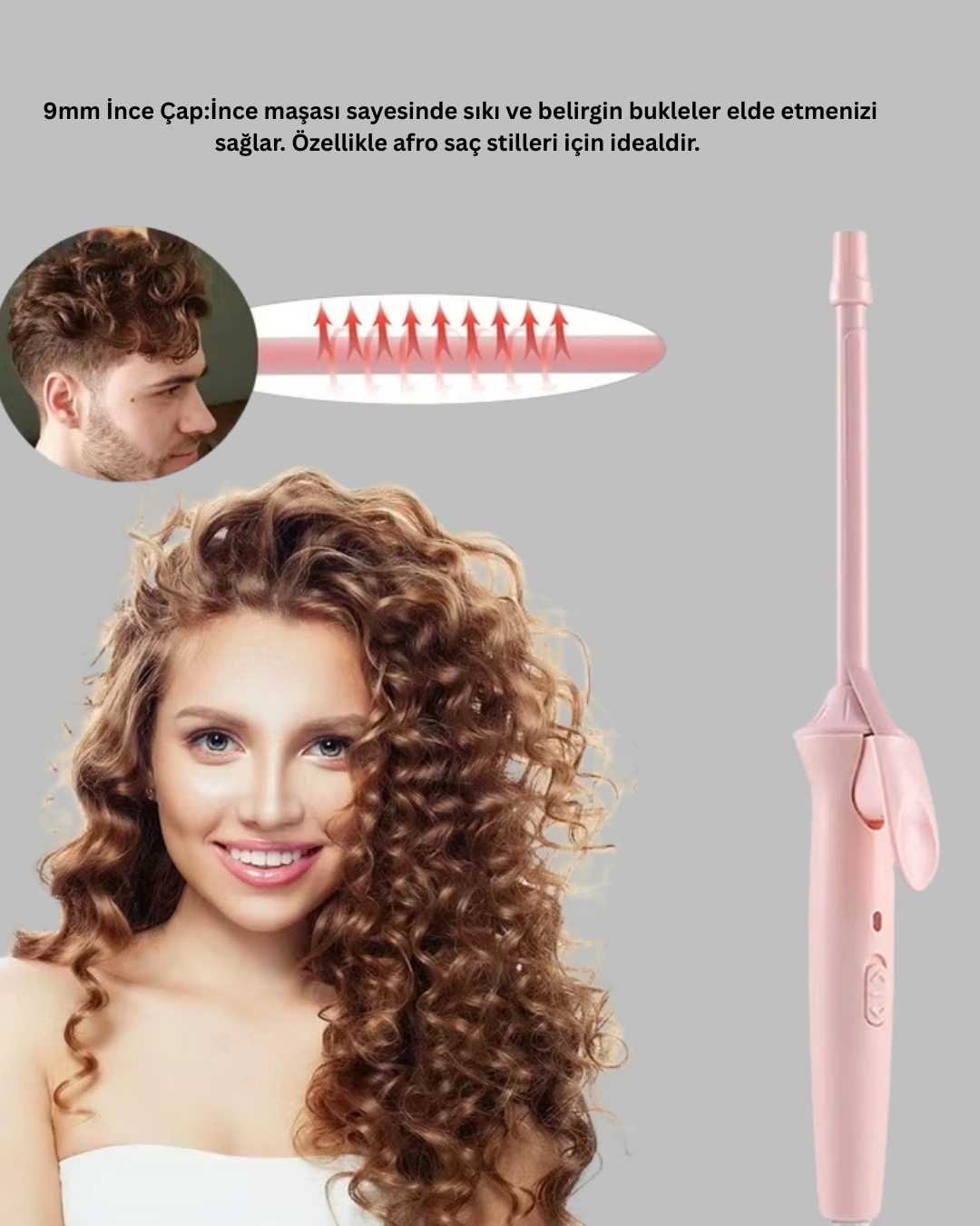 Seramik Kaplamalı İnce Saç Maşası 130°c Sabit Isı ( Lisinya )