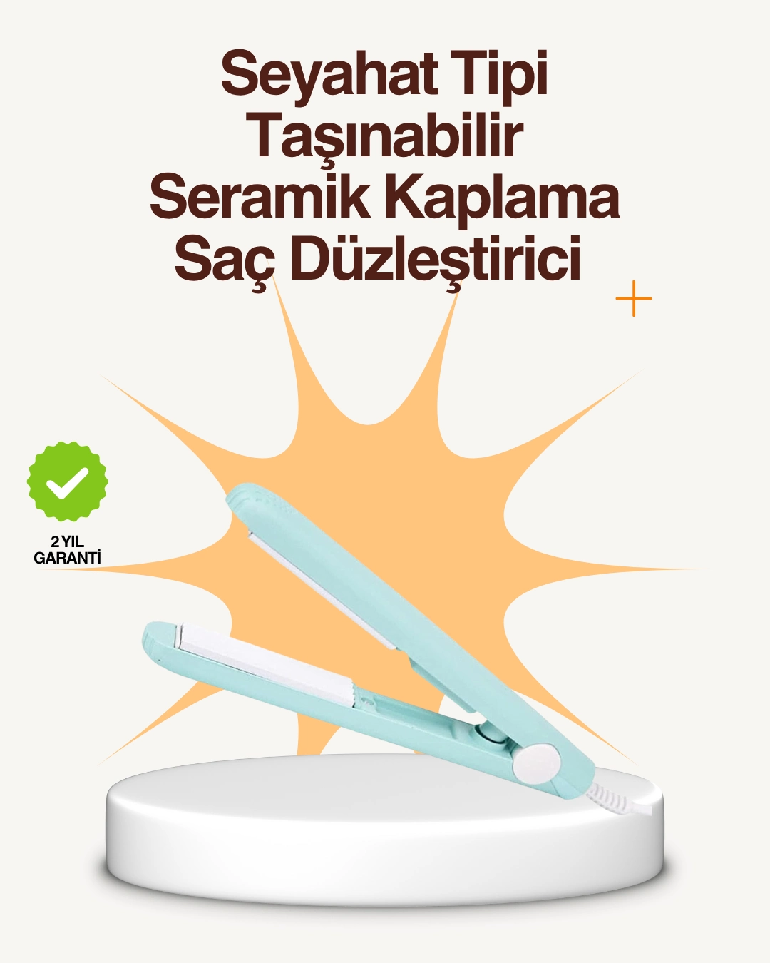 Seramik Kaplamalı, Saç Hasarını Azaltan Kısa Saçlara Uygun Bukle Maşası ( Lisinya )