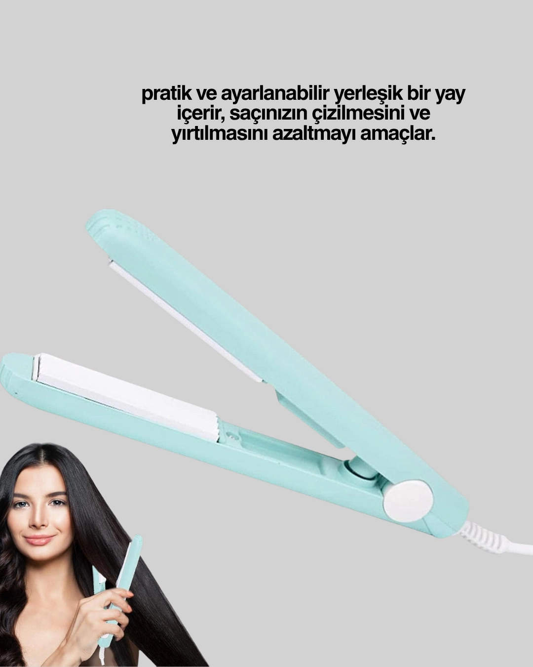 Seramik Kaplamalı, Saç Hasarını Azaltan Kısa Saçlara Uygun Bukle Maşası ( Lisinya )