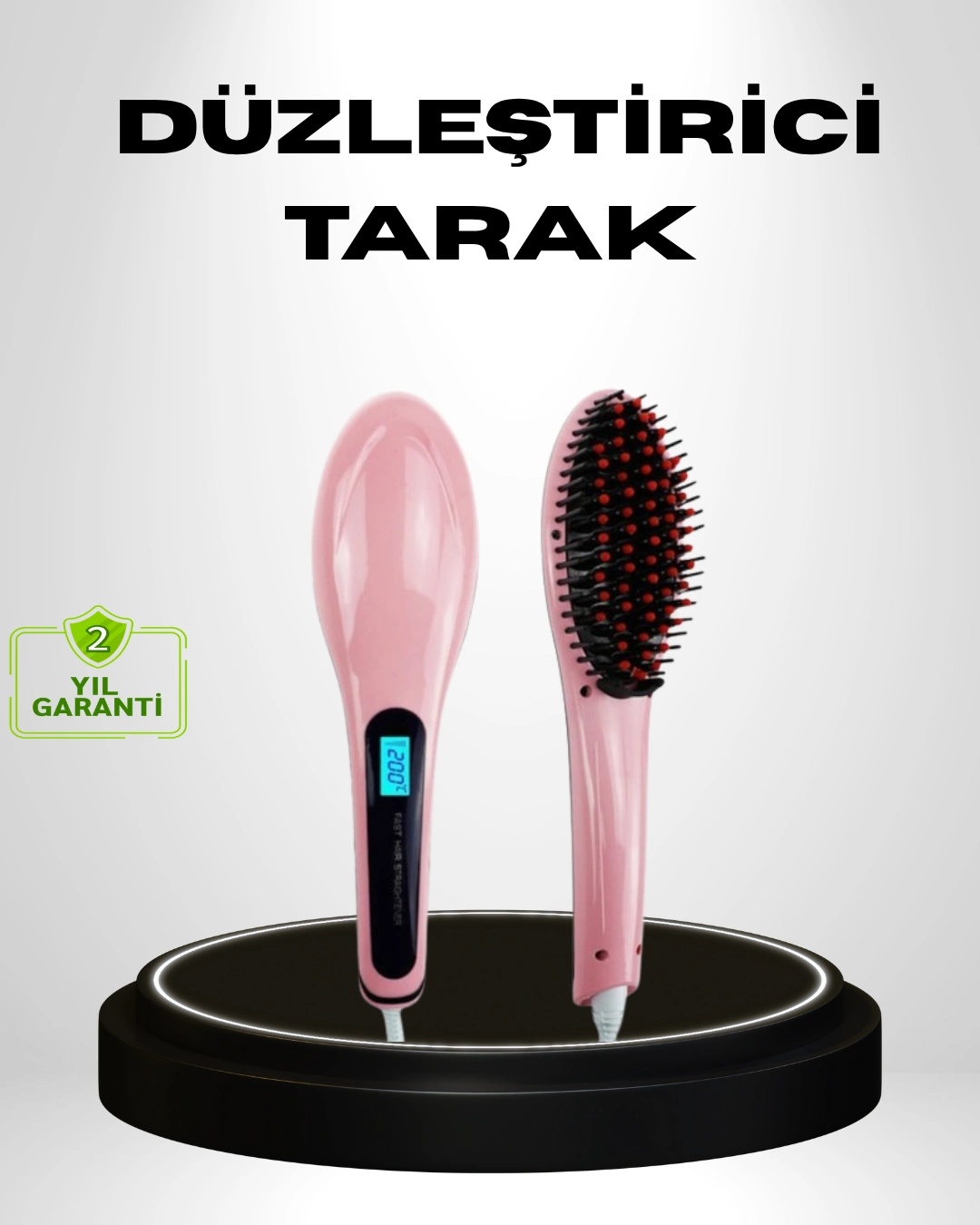 Seramik Plakalı Elektrikli Saç Düzleştirici – Hızlı Isınma, Uzun Kablo, 25w–39w Güç ( Lisinya )