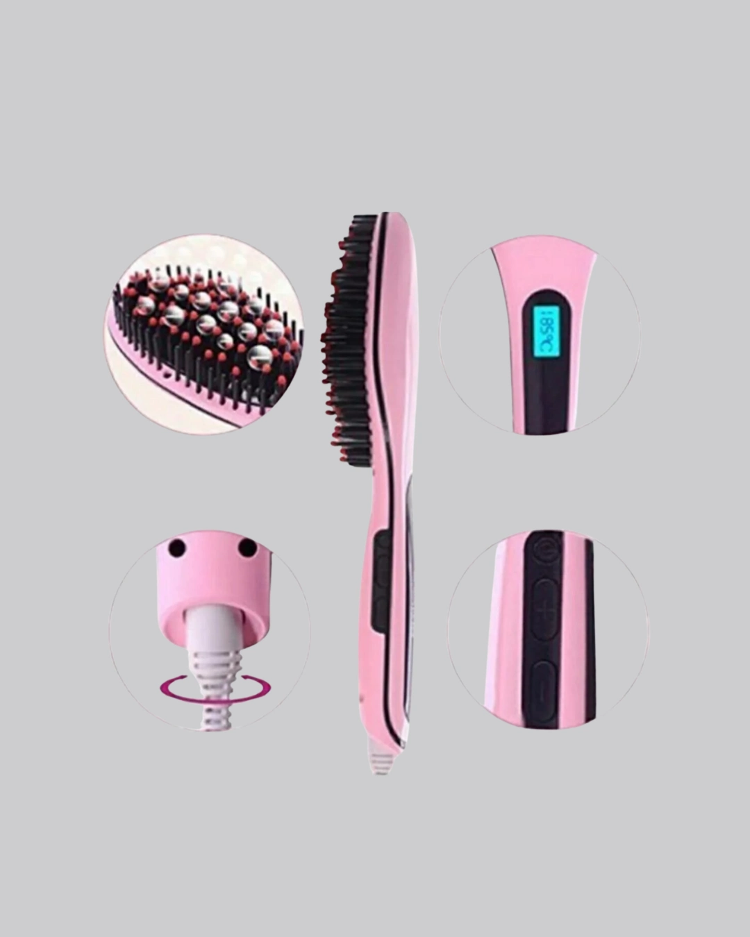 Seramik Plakalı Elektrikli Saç Düzleştirici – Hızlı Isınma, Uzun Kablo, 25w–39w Güç ( Lisinya )