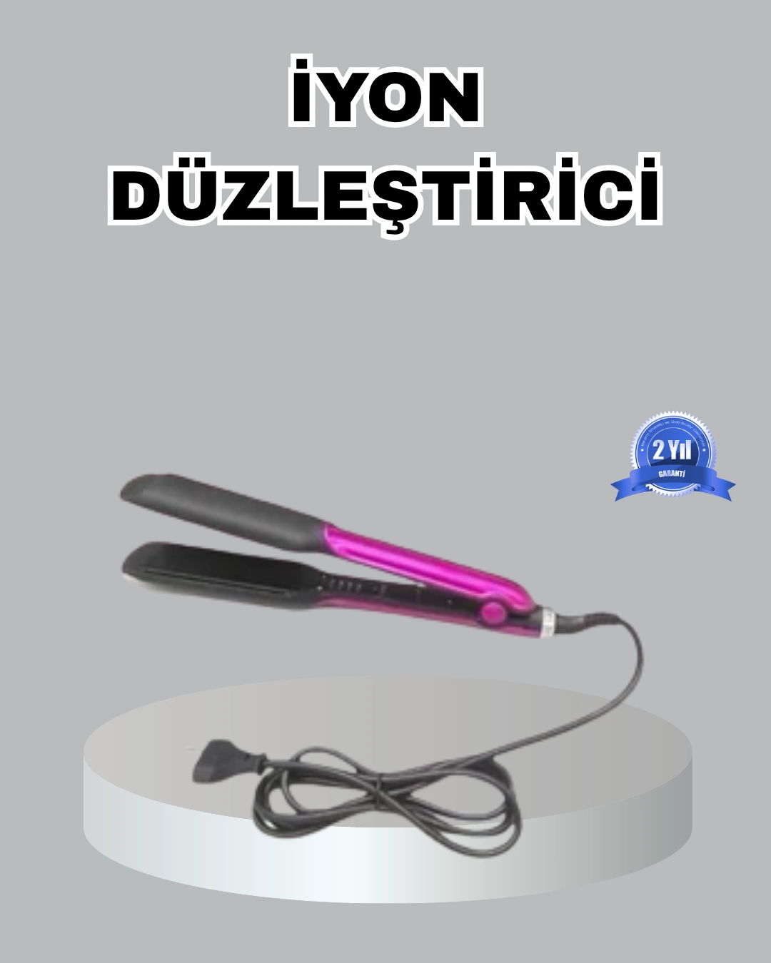 Seramik Plakalı Saç Düzleştirici – Plaka Kilitli Ve Elektriklenme Önleyici ( Lisinya )