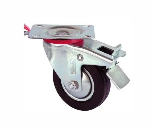 Servis Tekeri - Tablalı Frenli Siyah Döner - Çap 125 Mm ( Lisinya )