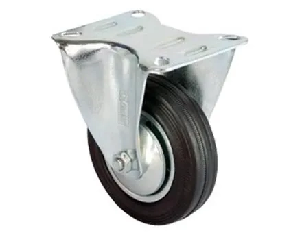 Servis Tekeri - Tablalı Siyah Sabit - Çap 100 Mm ( Lisinya )