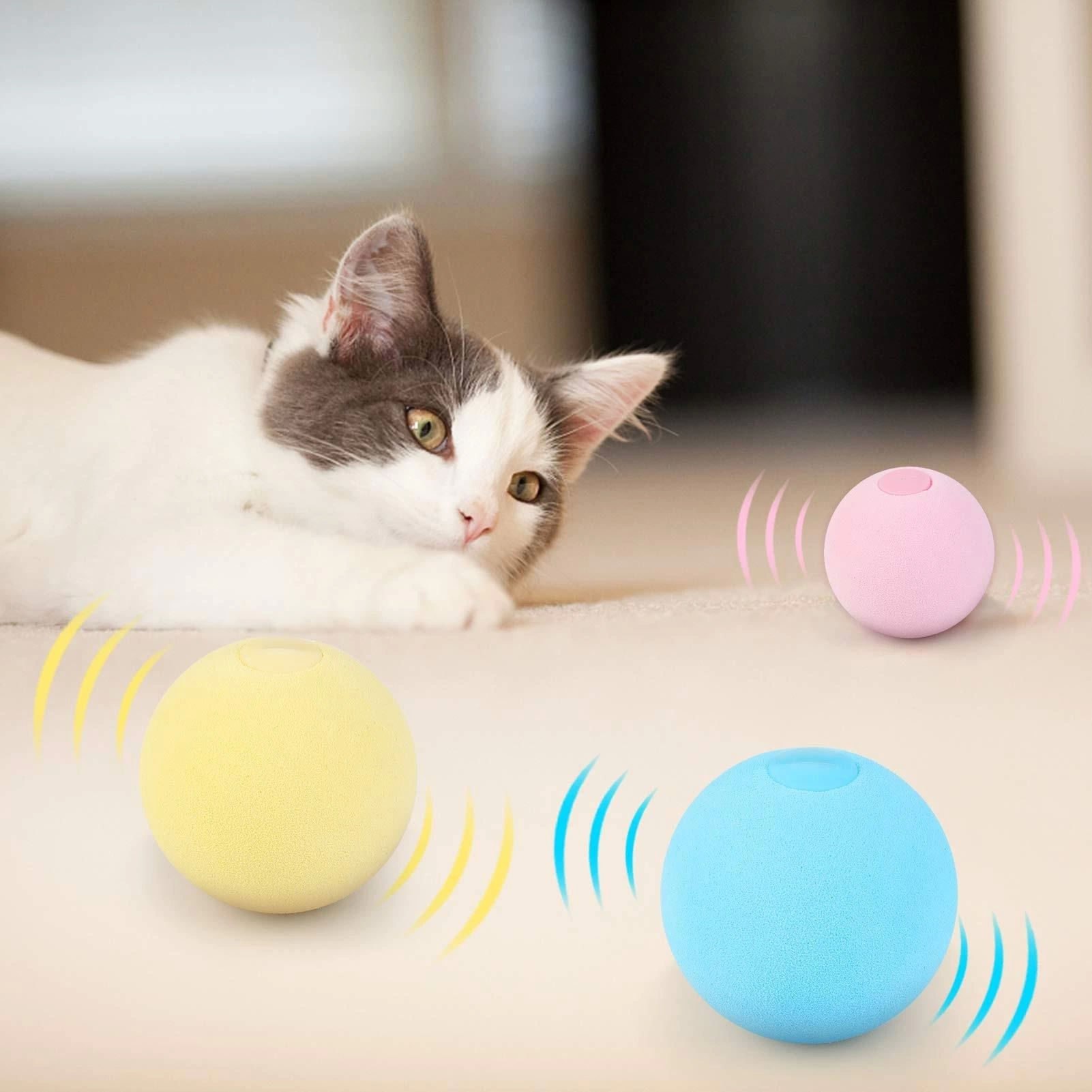 Sesli Ve Akıllı Kedi Oyuncak Topu - 50 Mm, Hayvan Sesli, Eğlenceli Kedi Oyuncağı ( Lisinya ) Sesli Ve Akıllı Kedi Oyuncak Topu - 50 Mm, Hayvan Sesli, Eğlenceli Kedi Oyuncağı ( Lisinya )