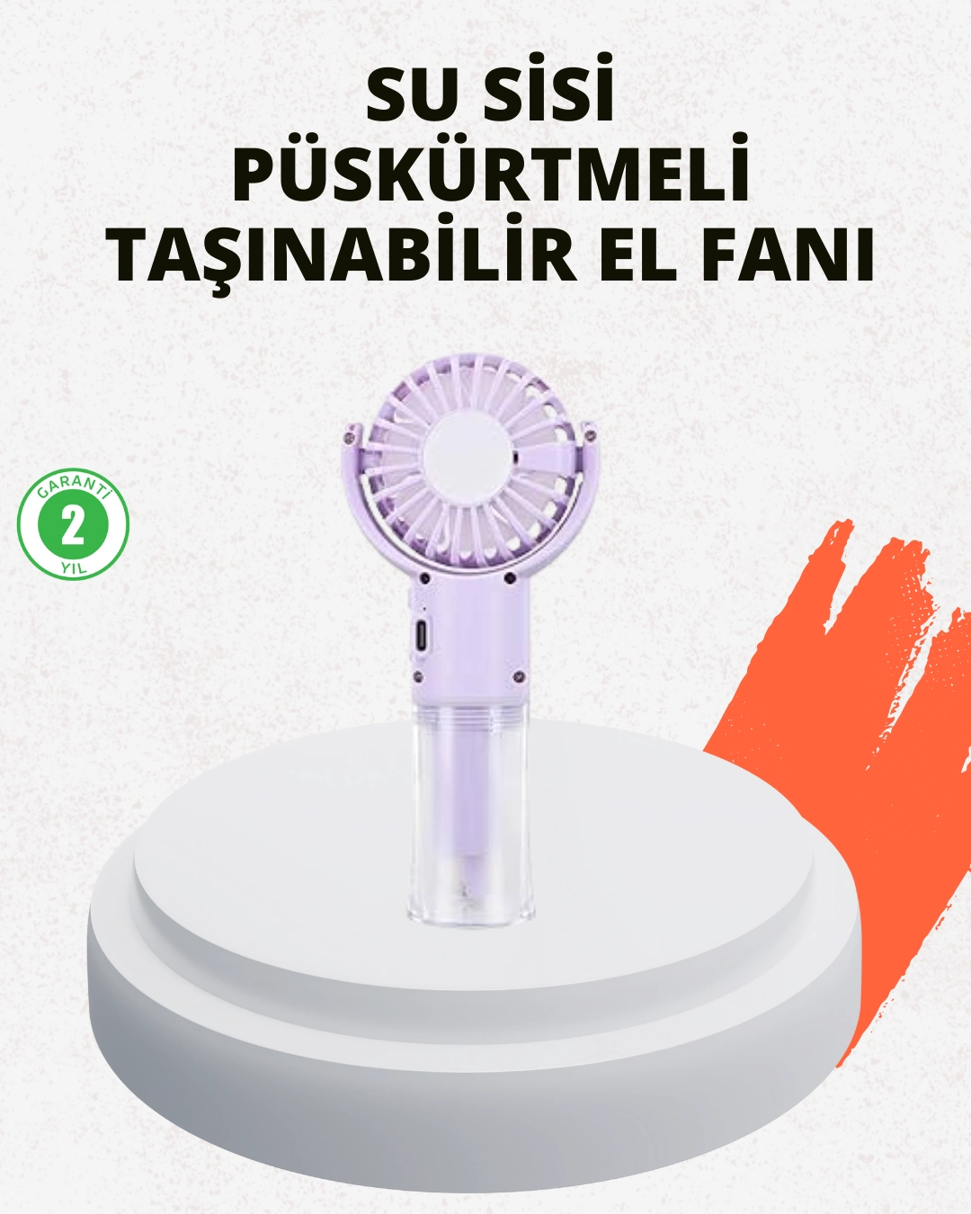 Sessiz Çalışan Şarjlı Su Buharlı Portatif Vantilatör ( Lisinya )