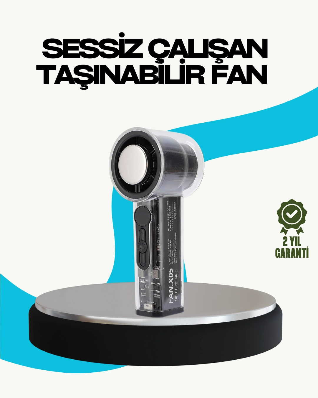 Sessiz Çalışan Taşınabilir Fan | Usb Şarjlı Ve Kompakt Tasarım ( Lisinya )