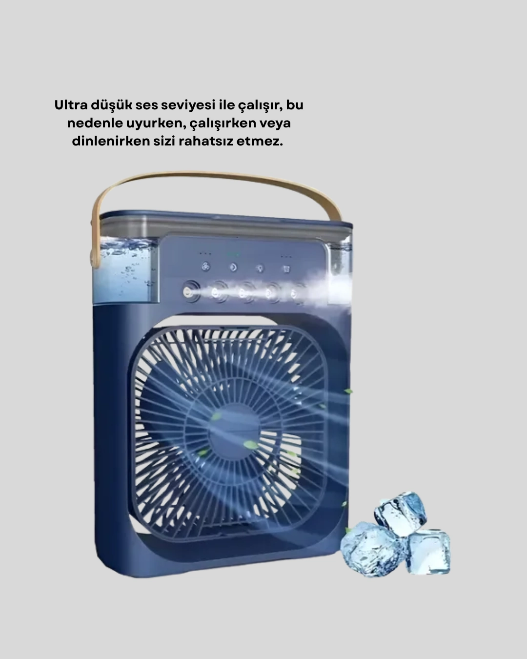 Sessiz Çalışan Turbo Fan Güçlü Hava Akışlı Masa Üstü Vantilatör ( Lisinya )