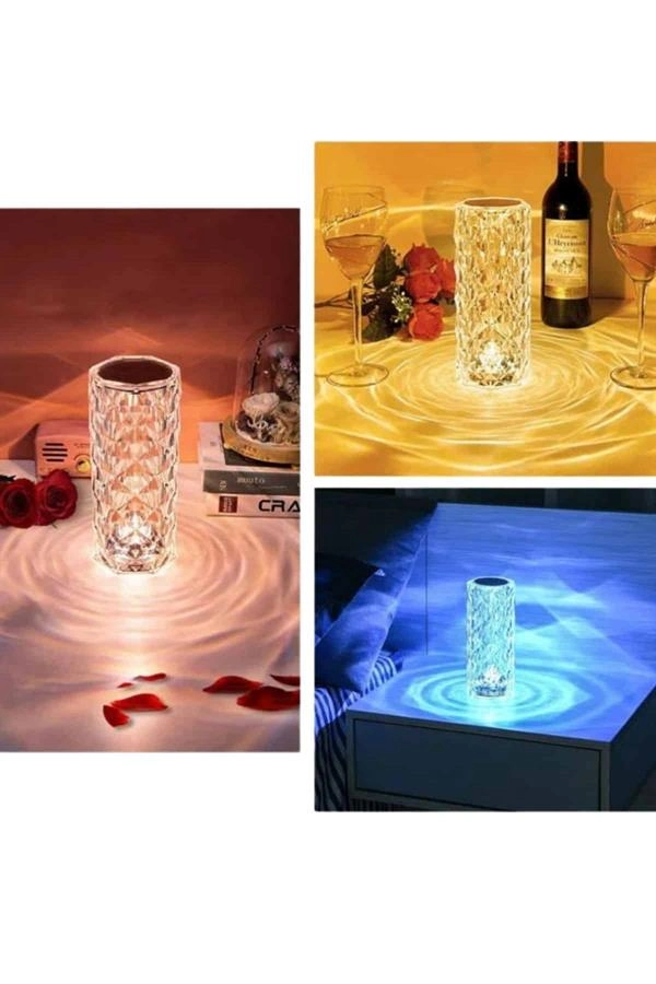 Sevgililer Günü İçin Hediye Kristal Lamba Sevgiliye Hediye Usb Şarjlı Gece Lambası ( Lisinya )